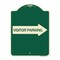 Signmission Visitor Parking With Right Arrow Heavy-Gauge Aluminum Architectural Sign, 24" x 18", G-1824-24376 A-DES-G-1824-24376 - alternate 1